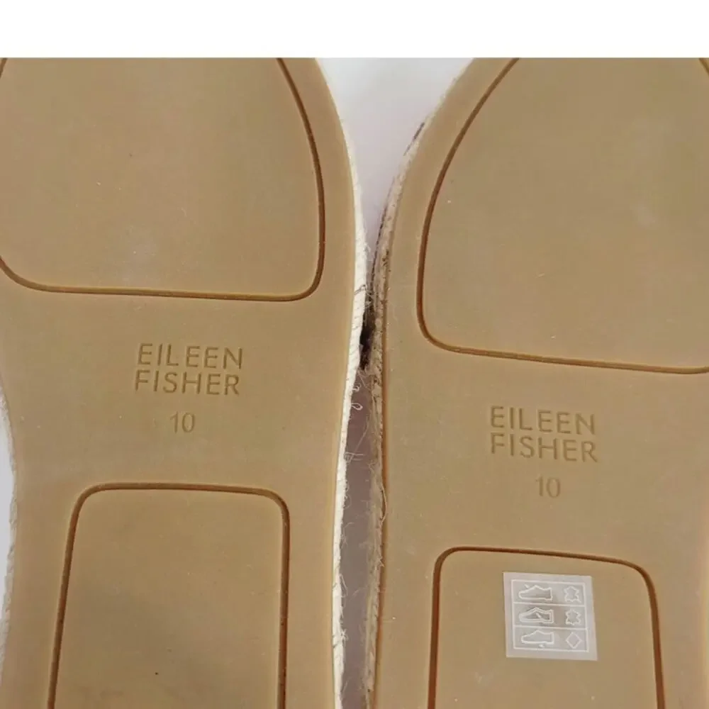 EILEEN FISHER Lee Tumbled Nubuck Espadrille in Red, sz 10